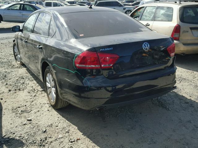 1VWAP7A3XEC022771 - 2014 VOLKSWAGEN PASSAT S BLACK photo 3