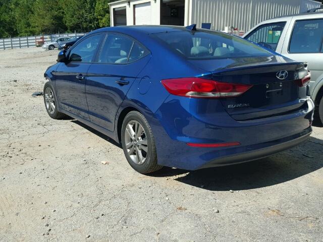 5NPD84LF3HH067367 - 2017 HYUNDAI ELANTRA SE BLUE photo 3