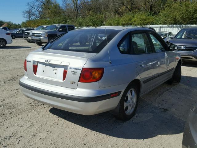 KMHDN55D92U070583 - 2002 HYUNDAI ELANTRA GL SILVER photo 4