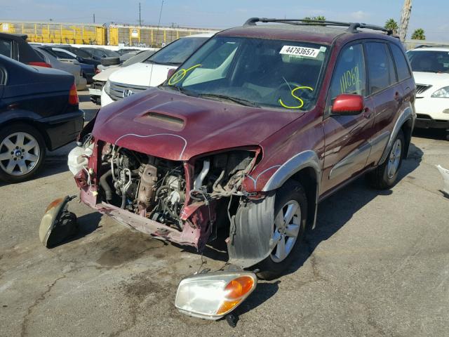 JTEGD20V850059598 - 2005 TOYOTA RAV4 BURGUNDY photo 2