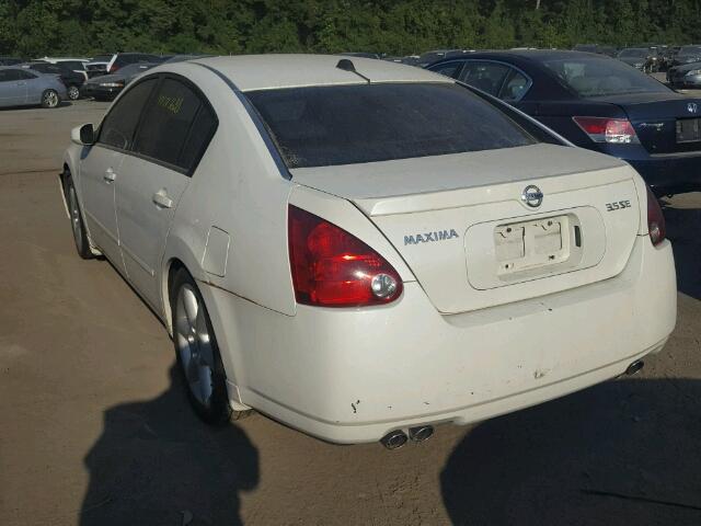 1N4BA41E34C836855 - 2004 NISSAN MAXIMA SE WHITE photo 3