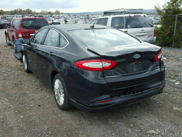 3FA6P0LU8DR258718 - 2013 FORD FUSION SE BLACK photo 3