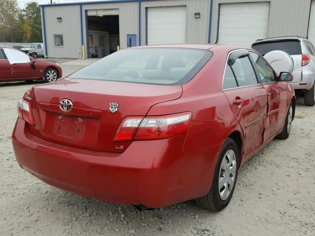 4T4BE46K49R072160 - 2009 TOYOTA CAMRY BASE RED photo 4