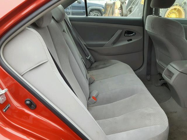 4T4BE46K49R072160 - 2009 TOYOTA CAMRY BASE RED photo 6