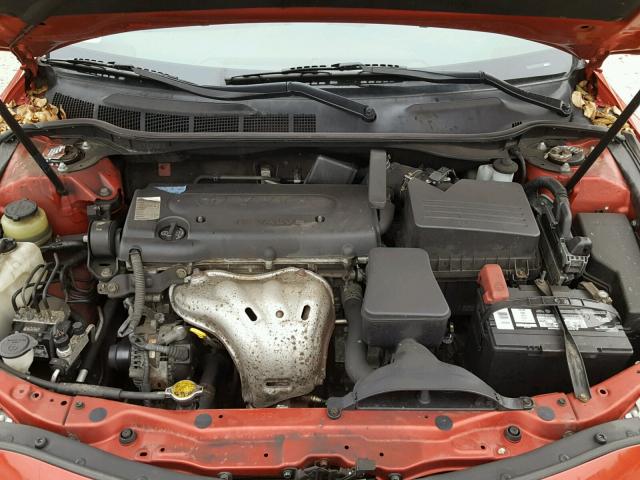 4T4BE46K49R072160 - 2009 TOYOTA CAMRY BASE RED photo 7