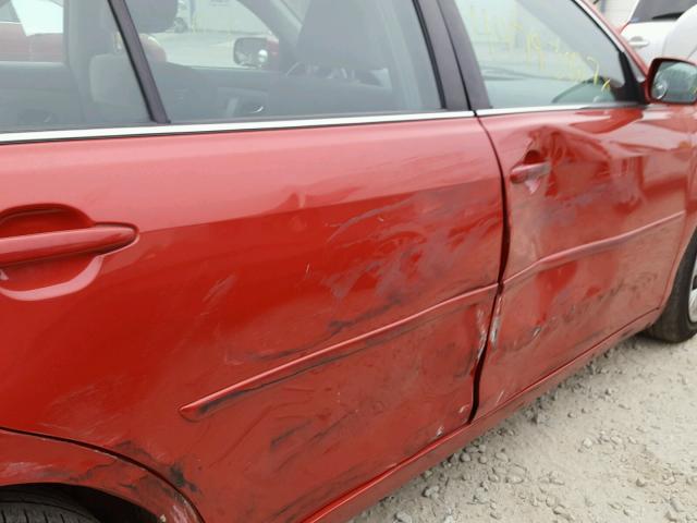 4T4BE46K49R072160 - 2009 TOYOTA CAMRY BASE RED photo 9