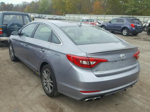 5NPE34AB9HH535508 - 2017 HYUNDAI SONATA SPO GRAY photo 3