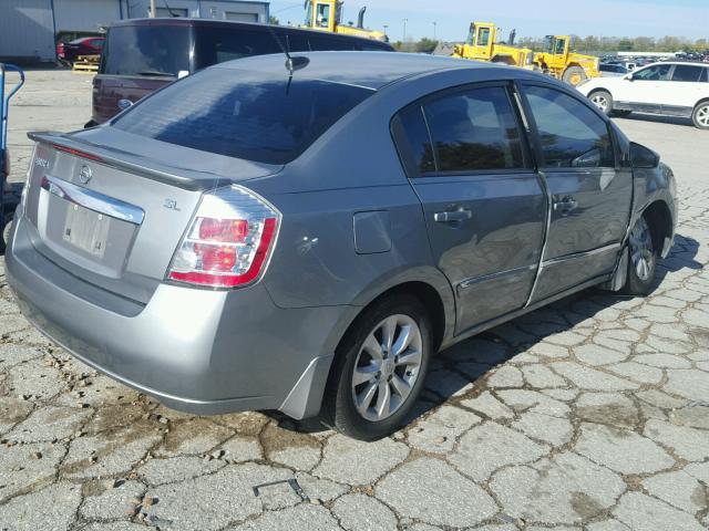 3N1AB6APXCL661364 - 2012 NISSAN SENTRA 2.0 SILVER photo 4