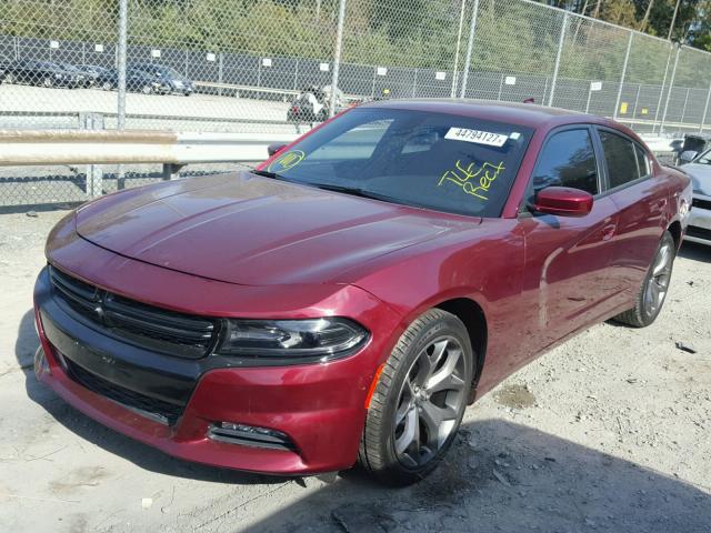 2C3CDXHG7HH584145 - 2017 DODGE CHARGER SX BURGUNDY photo 2