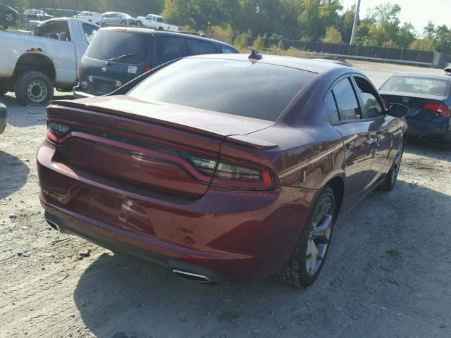 2C3CDXHG7HH584145 - 2017 DODGE CHARGER SX BURGUNDY photo 4