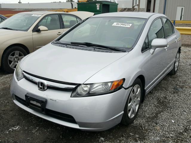 1HGFA16558L043051 - 2008 HONDA CIVIC LX SILVER photo 2