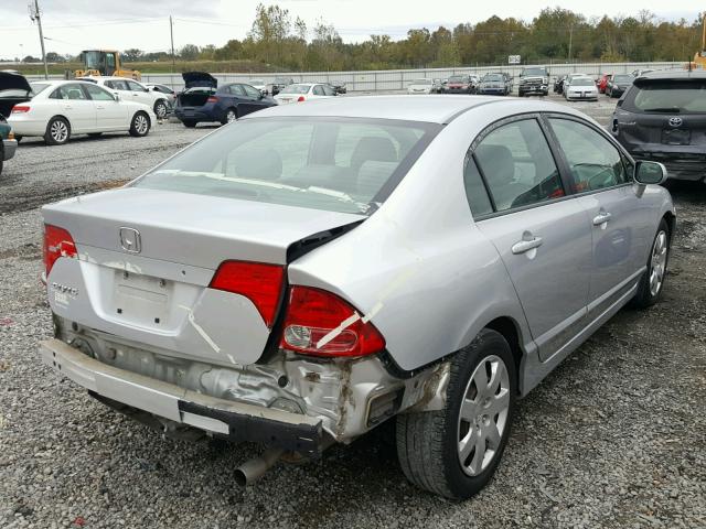 1HGFA16558L043051 - 2008 HONDA CIVIC LX SILVER photo 4