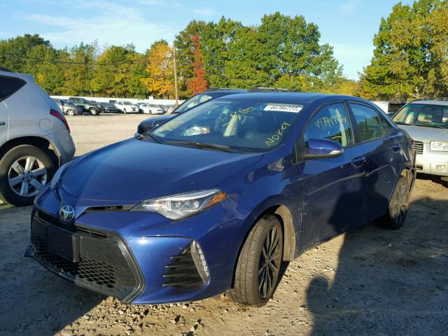 2T1BURHE8HC798329 - 2017 TOYOTA COROLLA L BLUE photo 2