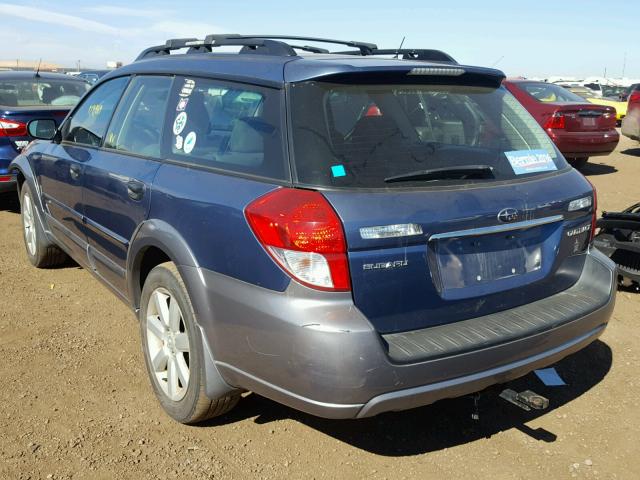 4S4BP61C896312444 - 2009 SUBARU OUTBACK 2. BLUE photo 3