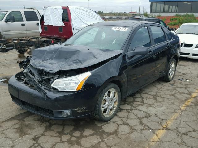 1FAHP36N89W170786 - 2009 FORD FOCUS BLACK photo 2