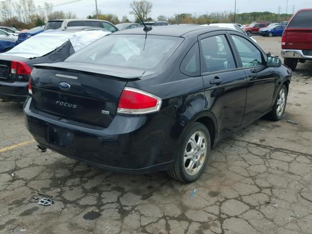 1FAHP36N89W170786 - 2009 FORD FOCUS BLACK photo 4