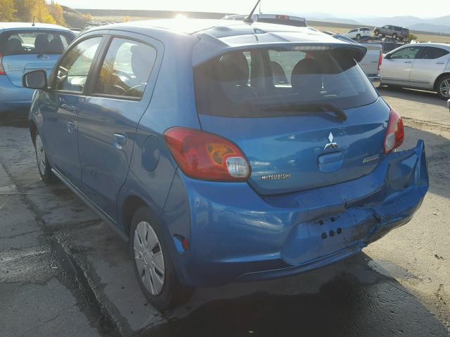 ML32A3HJ7FH040643 - 2015 MITSUBISHI MIRAGE BLUE photo 3