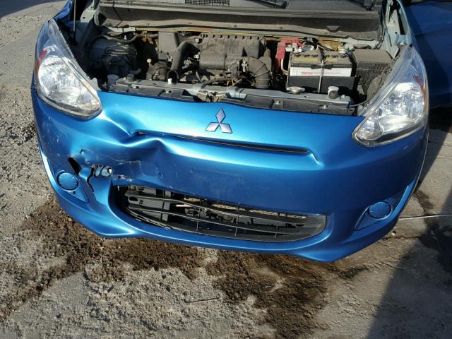 ML32A3HJ7FH040643 - 2015 MITSUBISHI MIRAGE BLUE photo 7