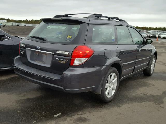 4S4BP62C187317749 - 2008 SUBARU OUTBACK 2. GRAY photo 4