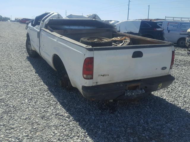 1FTNF20515EA90541 - 2005 FORD F250 SUPER WHITE photo 3