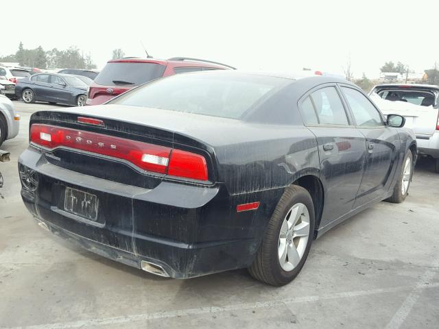 2C3CDXBG8EH243230 - 2014 DODGE CHARGER SE BLACK photo 4