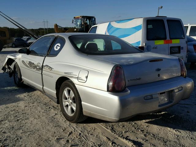 2G1WW12E929250636 - 2002 CHEVROLET MONTE CARL SILVER photo 3