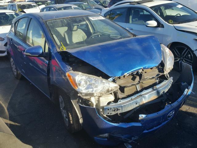 JTDKDTB34E1574298 - 2014 TOYOTA PRIUS C BLUE photo 1