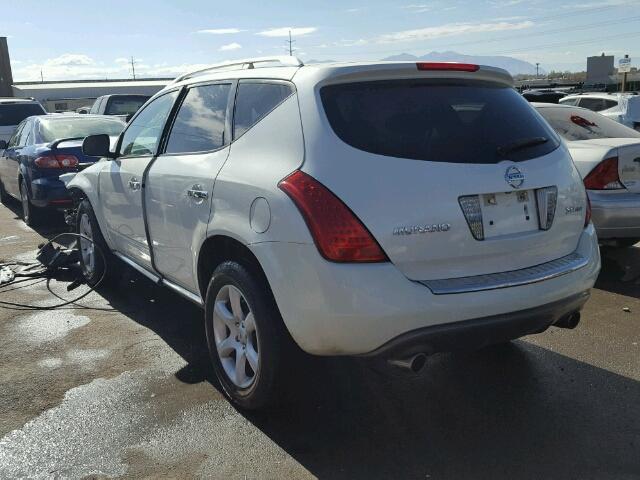 JN8AZ08W17W613159 - 2007 NISSAN MURANO WHITE photo 3