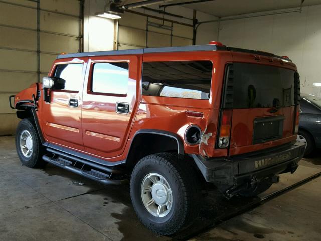 5GRGN23U74H101410 - 2004 HUMMER H2 ORANGE photo 3