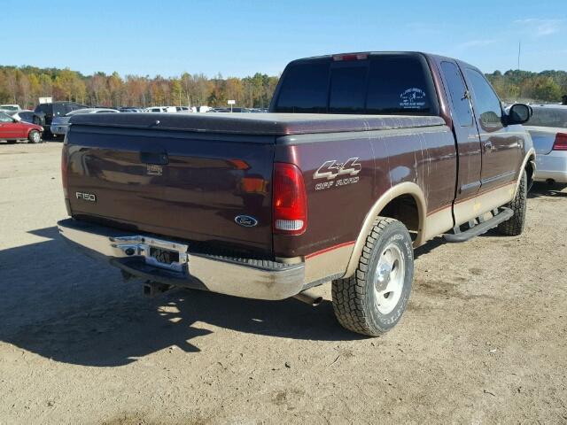 1FTRX18L8YNB90765 - 2000 FORD F150 BURGUNDY photo 4