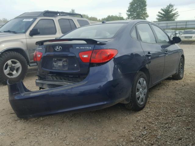 KMHDU46D39U630121 - 2009 HYUNDAI ELANTRA GL BLUE photo 4