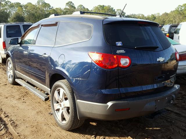 1GNKRGED4BJ402319 - 2011 CHEVROLET TRAVERSE BLUE photo 3