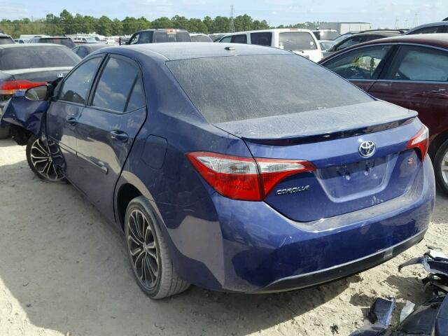 5YFBURHE4EP094284 - 2014 TOYOTA COROLLA L BLUE photo 3