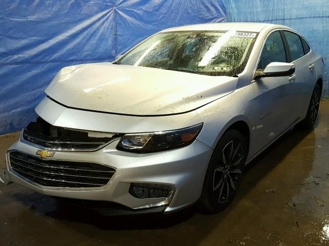 1G1ZE5ST2HF272824 - 2017 CHEVROLET MALIBU LT SILVER photo 2