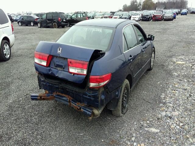 1HGCM56444A802769 - 2004 HONDA ACCORD LX BLUE photo 4