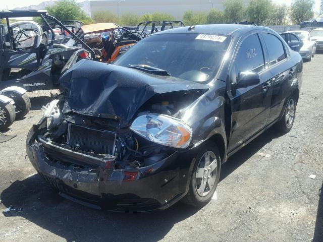 KL1TD5DE6BB185447 - 2011 CHEVROLET AVEO LS BLACK photo 2