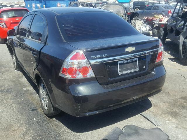 KL1TD5DE6BB185447 - 2011 CHEVROLET AVEO LS BLACK photo 3