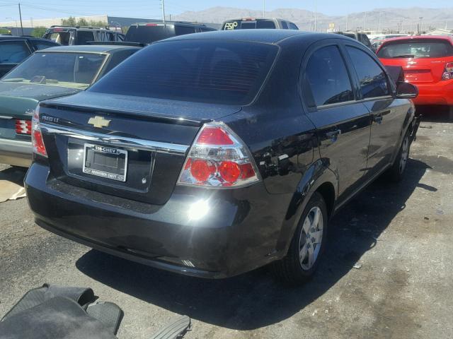 KL1TD5DE6BB185447 - 2011 CHEVROLET AVEO LS BLACK photo 4