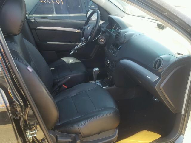 KL1TD5DE6BB185447 - 2011 CHEVROLET AVEO LS BLACK photo 5