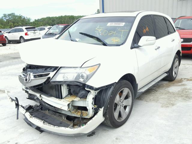 2HNYD28877H527787 - 2007 ACURA MDX SPORT WHITE photo 2