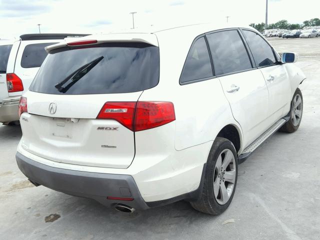 2HNYD28877H527787 - 2007 ACURA MDX SPORT WHITE photo 4