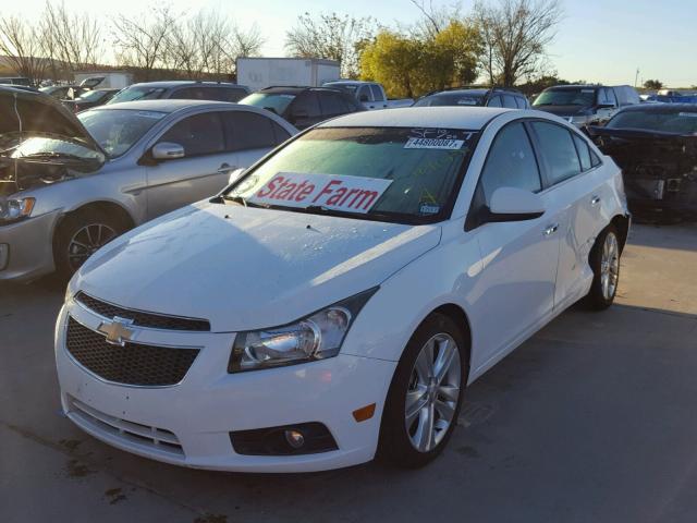 1G1PH5SC4C7305775 - 2012 CHEVROLET CRUZE LTZ WHITE photo 2