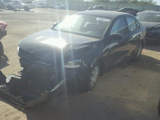 3VW2K7AJ1FM312902 - 2015 VOLKSWAGEN JETTA BASE BLACK photo 2