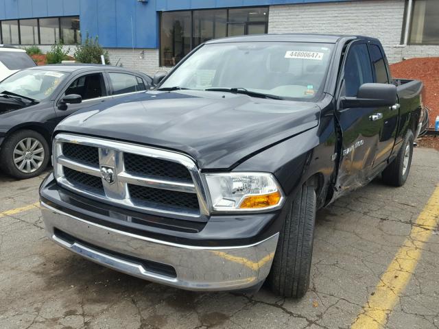 1D7RV1GTXBS618597 - 2011 DODGE RAM 1500 BLACK photo 2