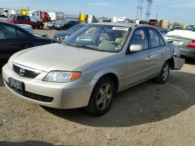 JM1BJ225620529580 - 2002 MAZDA PROTEGE TAN photo 2