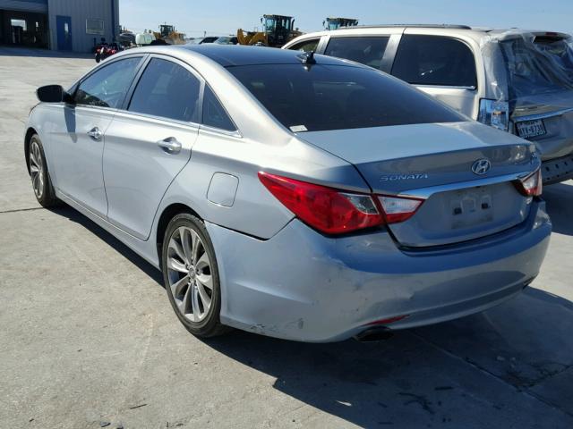 5NPEC4AB9CH374344 - 2012 HYUNDAI SONATA SE BLUE photo 3