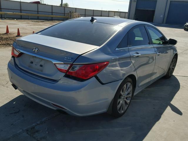 5NPEC4AB9CH374344 - 2012 HYUNDAI SONATA SE BLUE photo 4