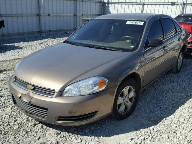 2G1WT58N679266520 - 2007 CHEVROLET IMPALA TAN photo 2