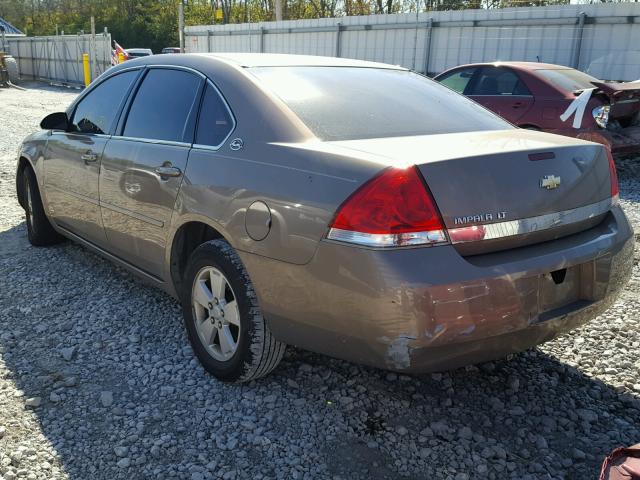 2G1WT58N679266520 - 2007 CHEVROLET IMPALA TAN photo 3