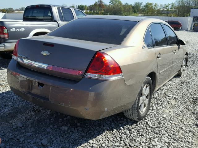 2G1WT58N679266520 - 2007 CHEVROLET IMPALA TAN photo 4